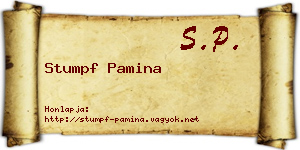 Stumpf Pamina névjegykártya